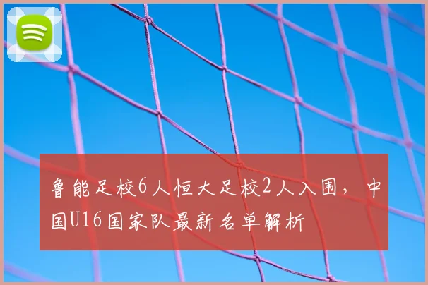 鲁能足校6人恒大足校2人入围，中国U16国家队最新名单解析